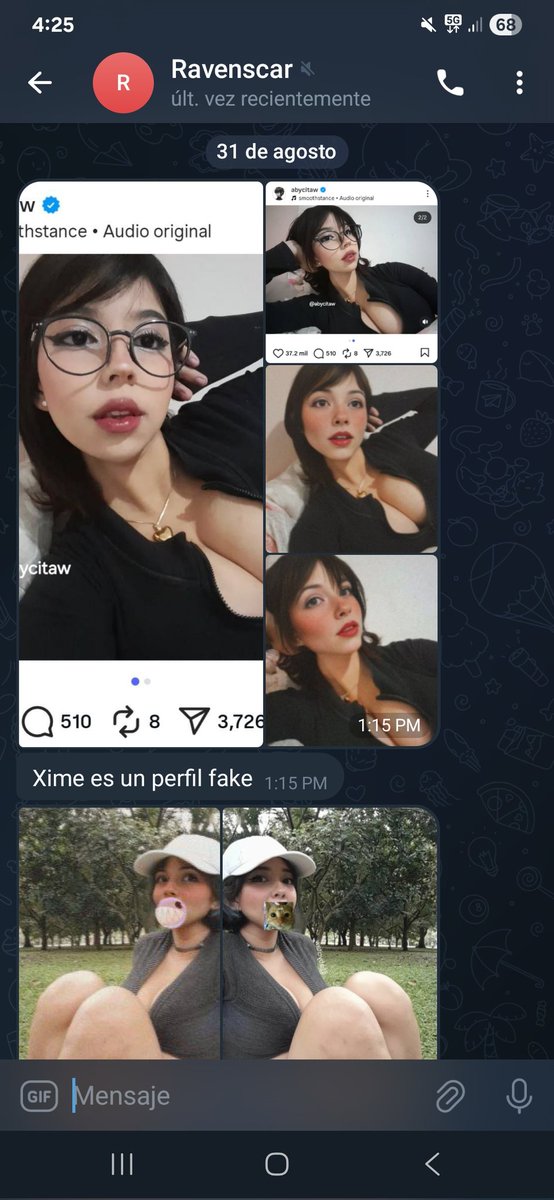 Code_Bars's tweet photo. @abydazai_ Y eso me entere por que una persona me mando un mensaje que las fotos que usa son IA o bueno intercambian la cara.

Si mal recuerdo me salio sus publicaciones como en febrero y pensé que era una cuenta normal y valla sorpresa que me dio. https://t.co/4yWdf9SqrM