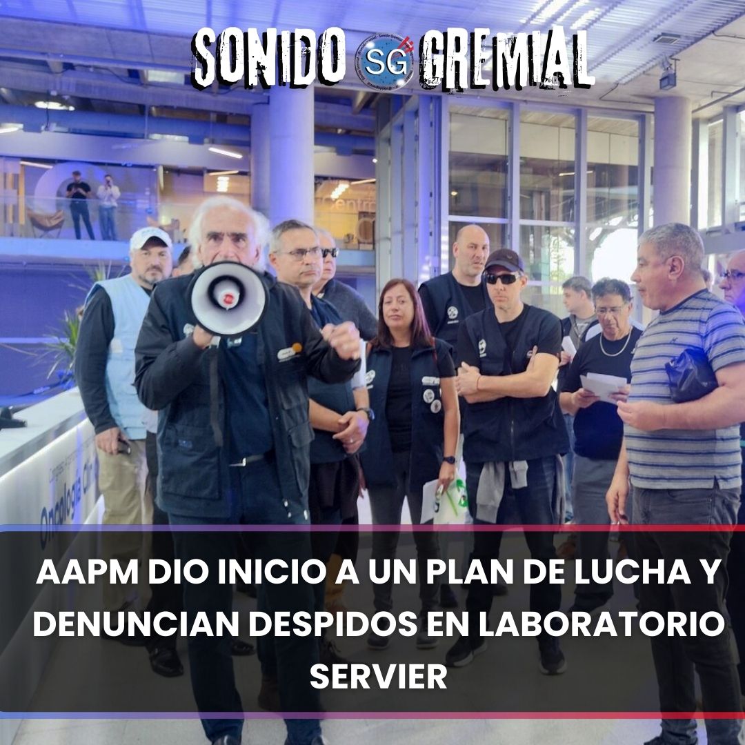 🥁 📢  <a href="/AAPMRA/">AAPM</a>  dio inicio a un Plan de Lucha y denuncian despidos en Laboratorio Servier

👉 Afirman que el Laboratorio  “viola leyes y encubre despidos de trabajadores” y ratificaron que continuarán con las acciones gremiales que vienen realizando

🔴🔵
sonidogremial.com.ar/aapm-dio-inici…