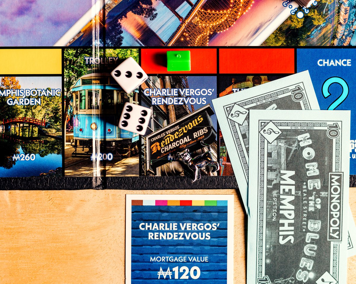 Two legendary experiences 🎲 The brand new MONOPOLY: Memphis Edition is here, and we're proud to be on the board. Buy yours in the basement.