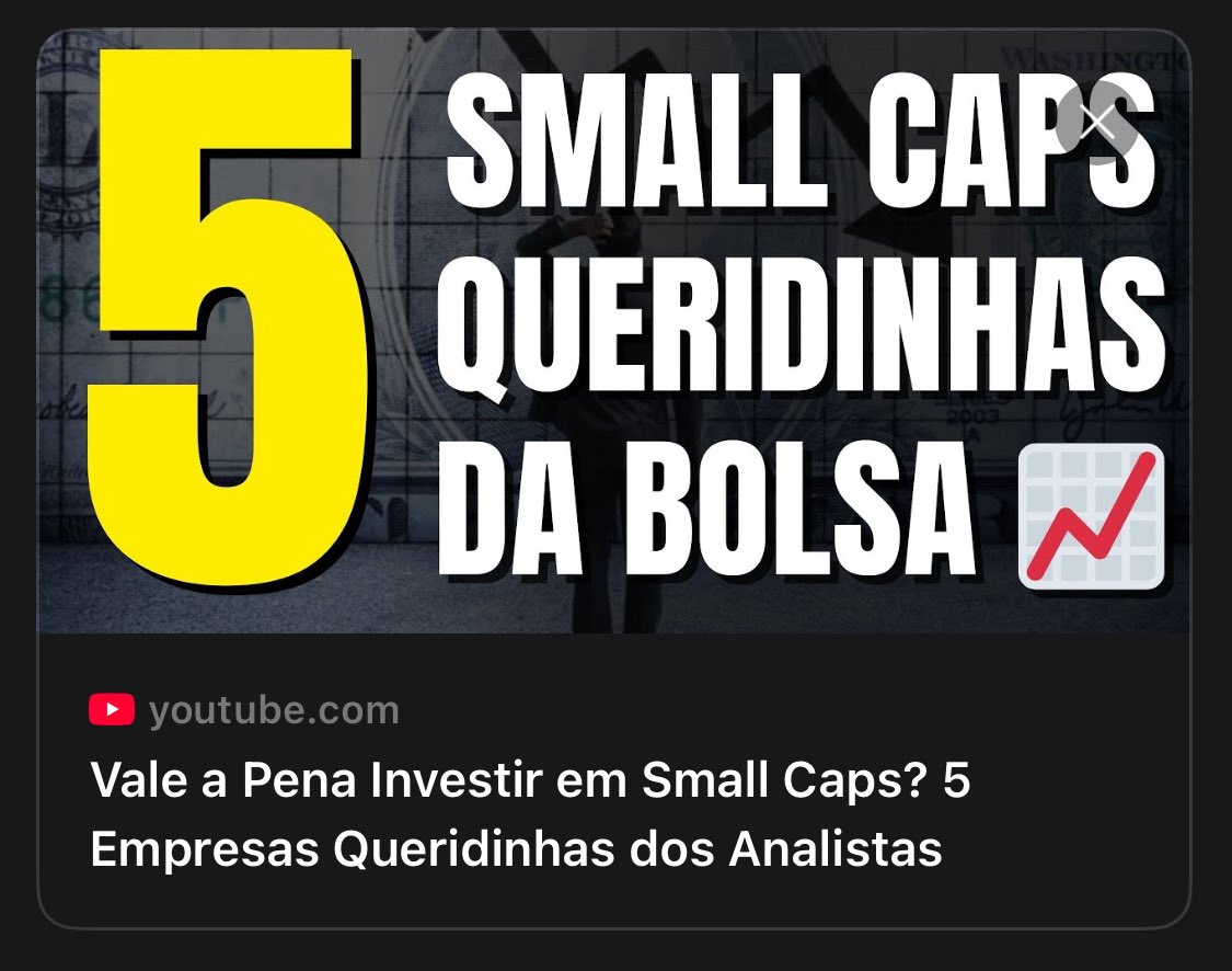 entusiasta_fina's tweet image. Vale a Pena Investir em Small Caps? 5 Empresas Queridinhas dos Analistas! 

#simh3 #rani3 #abc4 #alos3
youtu.be/DBscg3KJ6-A