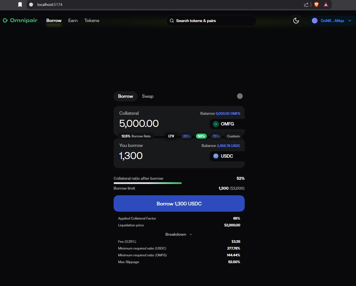 0xrickjames's tweet image. Did someone say &quot;Dark Mode&quot;? #omnipair