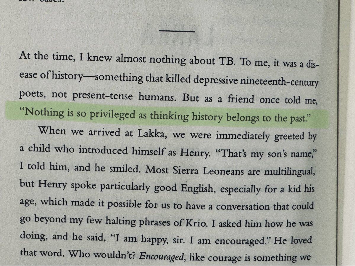 rawbubble's tweet photo. “Nothing is so privileged as thinking history belongs in the past.”

A banger of a start.

#CurrentlyReading @johngreen’s “Everything is Tuberculosis” https://t.co/6w7tFH6Q9H