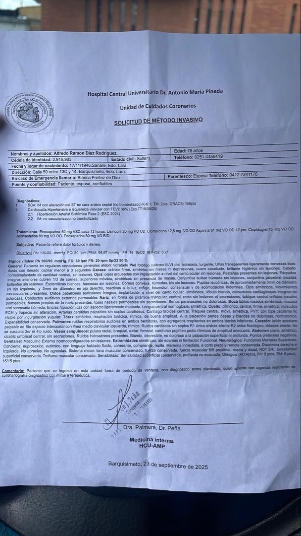 anchafre's tweet photo. Bendiciones para todos 🙌🏻 por éste medio se está solicitando ayuda, él que tenga a bien colaborar con la operación de un adulto mayor hospitalizado en  Bqto.  No es un secreto lo difícil que es una enfermedad en Venezuela.  Cualquier monto ayuda.
B. Venezuela 
3861180
04127241176 https://t.co/1ZK85qMHa6