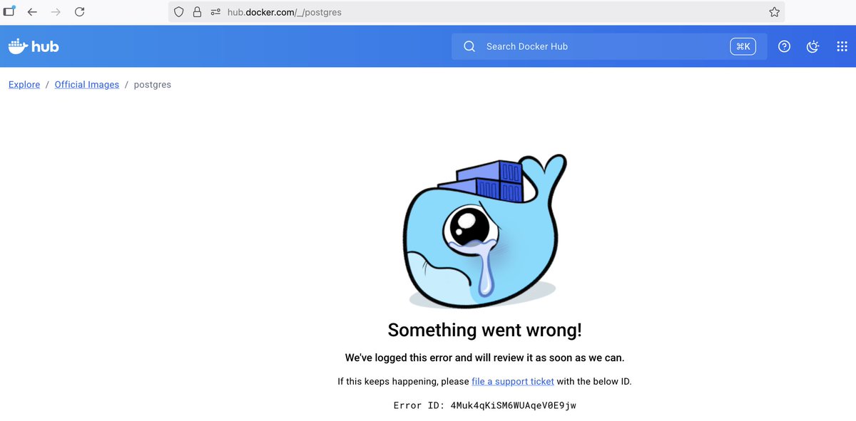 cronopio2's tweet image. Is not you or your servers. It&apos;s Docker Hub  being down

#hugops
