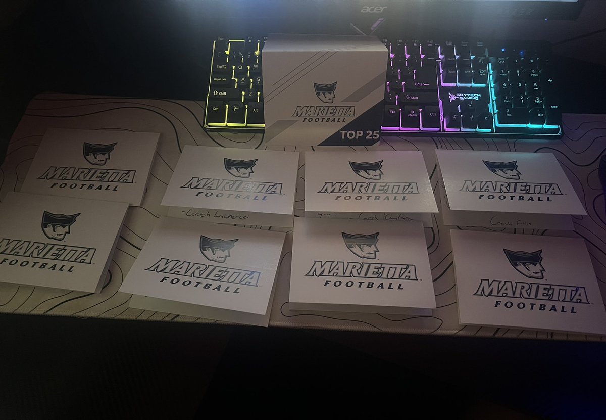 Thank you to all the coaches at Marietta College for the letters!!!
<a href="/CoachTomKaufman/">Tom Kaufman 🇺🇸</a> <a href="/CoachLawrenceMC/">Coach Chase Lawrence</a> 
<a href="/CoachBraham_/">Brandon Braham ✞</a> 
<a href="/CoachCFarris/">Coach Chase Farris</a>