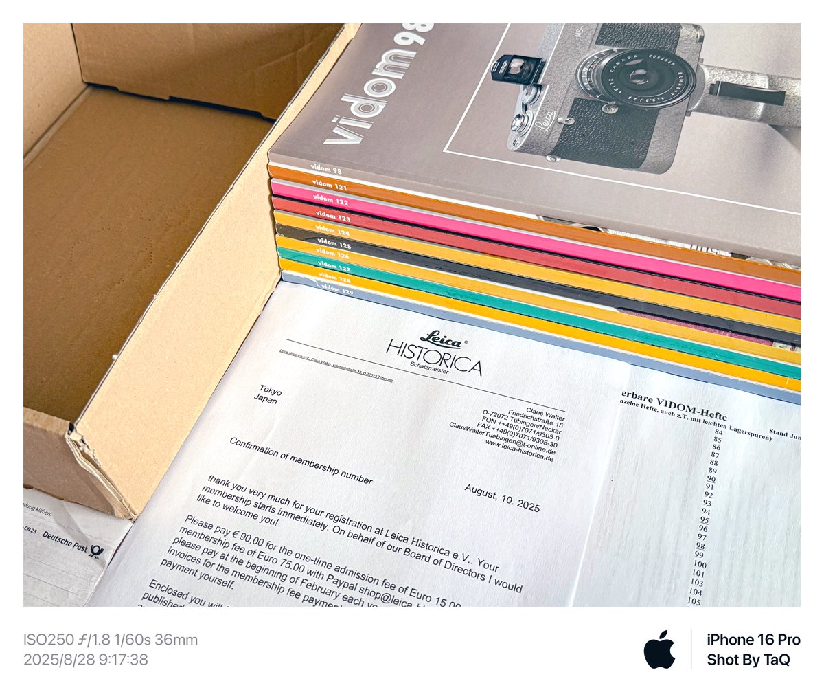 ライカヒストリカに入会したんだが夢の教科書vidomが大量に送られてきた上に
LarsとのTVの共演みましたよと