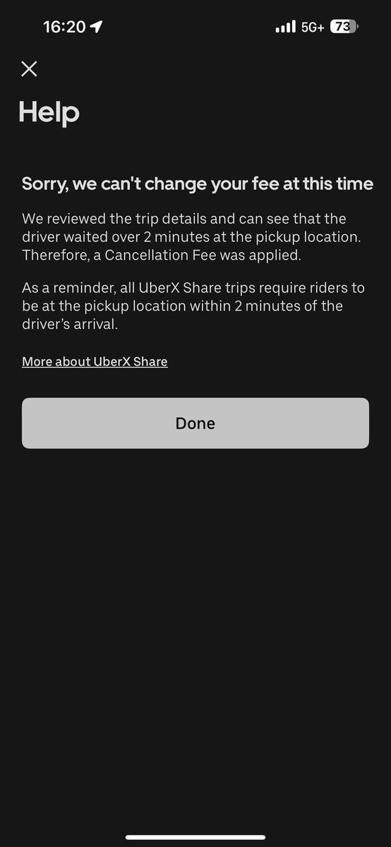 myhorrorqueen's tweet photo. @Uber charged me a dumb ass cancellation fee when my driver was going around in circles unable to find the pickup spot and not contacting me back.. can a human being maybe review this instead of only being sent to your unhelpful help center in the app https://t.co/Vu9sPW4MYf