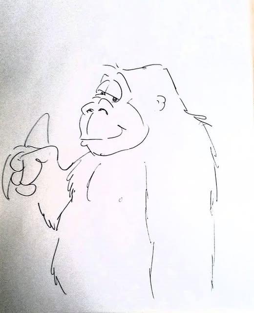 It's World Gorilla day .  Drop what you are doing and draw a gorilla.  I try and draw at least three a day.