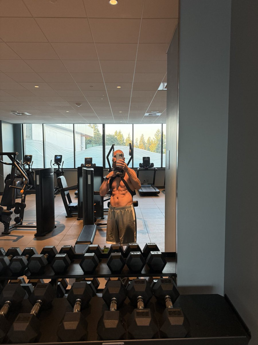Gym at Muckleshoot. Wife in the hotel room.