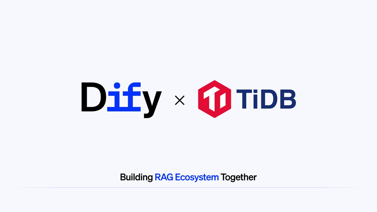Dify 🤝 TiDB

We're excited to announce TiDB, powered by <a href="/PingCAP/">TiDB, powered by PingCAP</a>  as a vector storage partner in Dify RAG Ecosystem!

Self-hosted users can now leverage TiDB's unified database for vector storage - manage your RAG embeddings with the same reliable infrastructure you trust for
