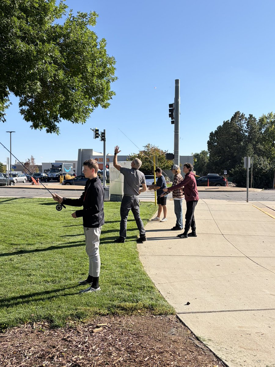 The Warriors On The Fly held a “crash course” on casting, knot tying &amp; fly selection in preparation for next week’s fishing adventure. A big shout out to all the help of our student leaders and sponsors. 

It’s a Great Day To Be A Warrior (on the Fly)!