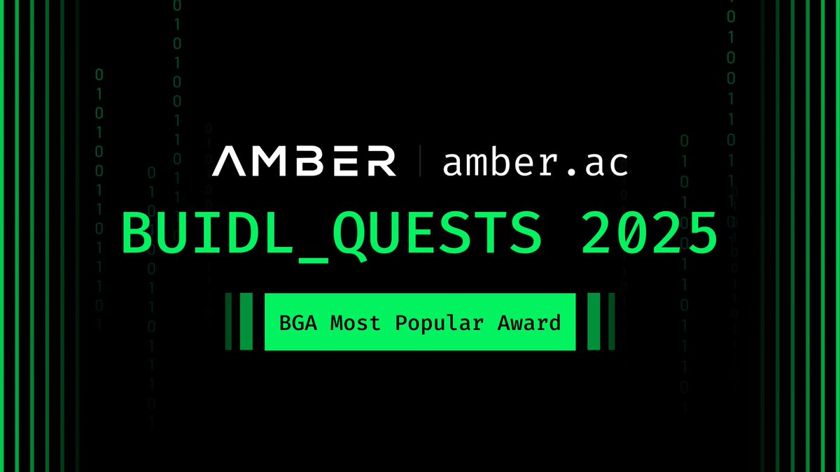 amber_ac_'s tweet image. BUIDL_QUESTS 2025 “BGA Most Popular Award” voting is officially open! 🗳️🏆

True product value comes from real use and word of mouth... It&apos;s all about community! We would like YOU to decide the hype! Open, transparent engagement data keeps the spotlight on the teams recognized by…