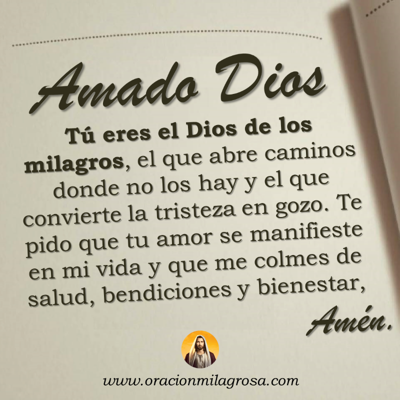 oracion_milagro's tweet photo. EL QUE HAGA ESTA ORACIÓN VIVIRÁ UN MILAGRO: Haz esta bella oración para darle gracias a DIOS por su generosidad y pídele al Señor que sea Él bendiciéndote, guiándote, y concediéndote aquel milagro que tanto anhelas para tu vida.

Haz esta oración en: https://t.co/jfI7SkMvFA 🙏