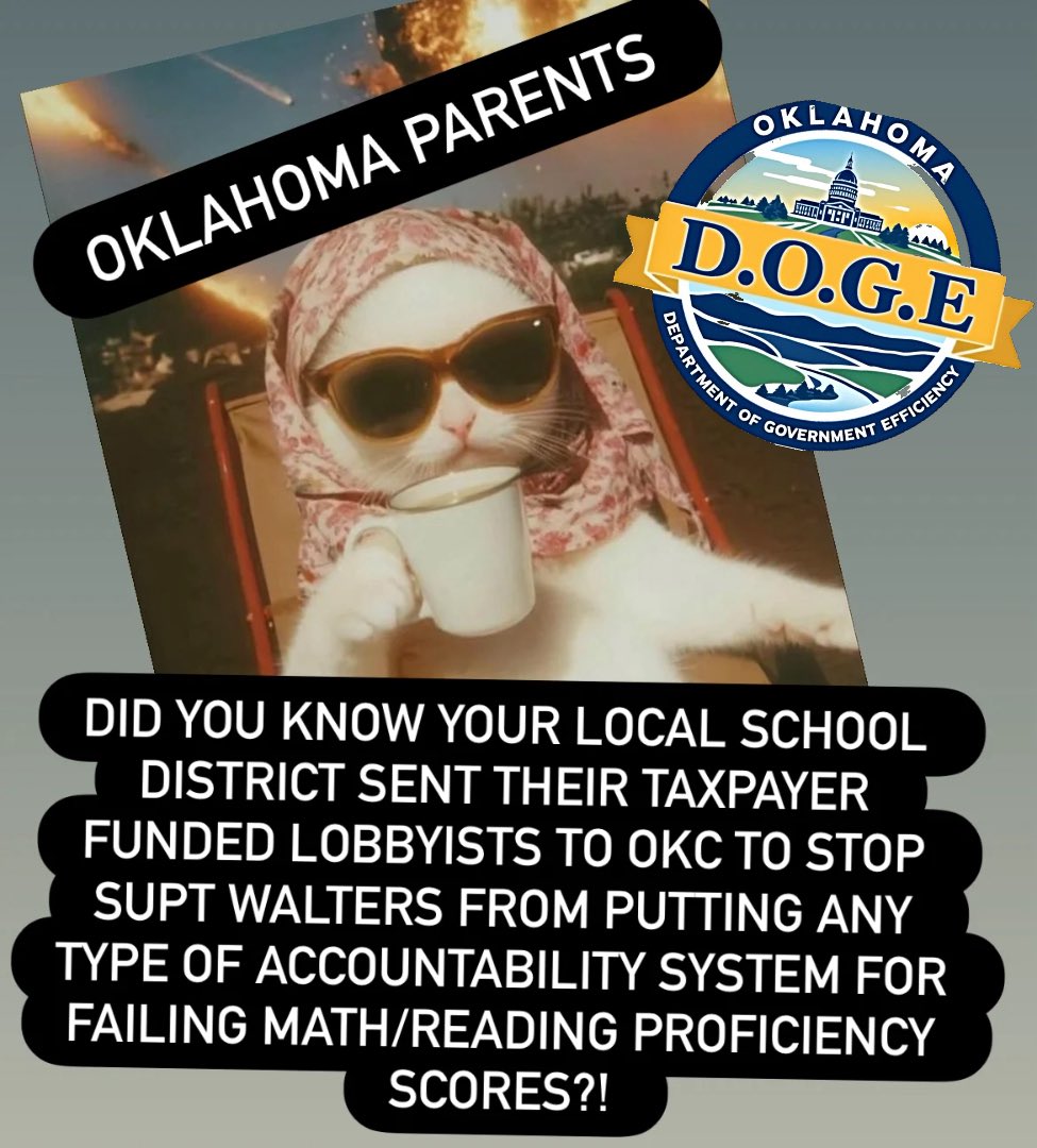 OklahomaDOGE's tweet image. Spoiler 🚨 your local Supt is why we are 50th. Oh  #AdamPugh #RobMiller  #MarkMcBride can fix that y’all bc the faux teacher union   #OklahomaEdvocates said so. 😹😹All of a sudden the  lady that wants to do a teacher walk out will work harder to get kids on reading level tho 🤡