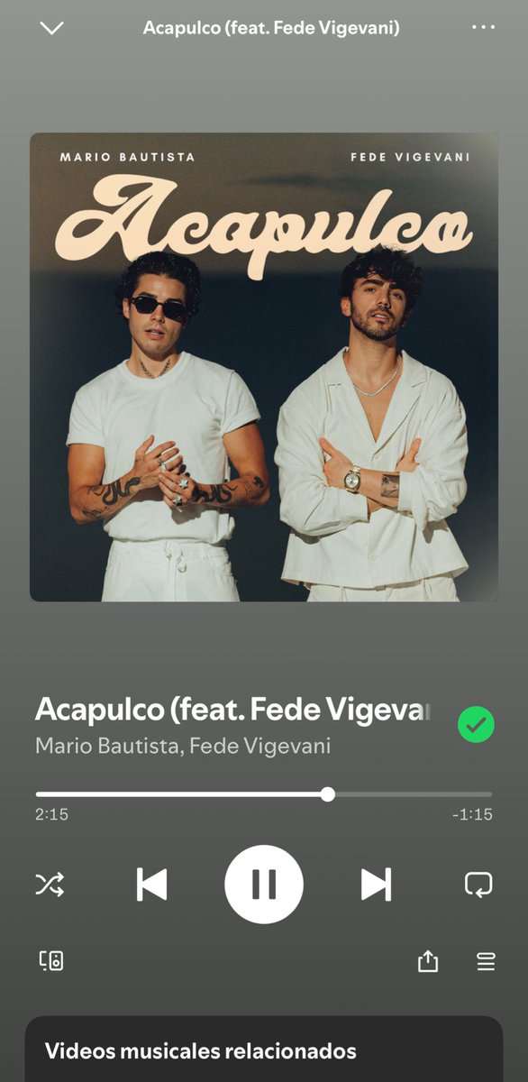 Qué increíble, me encantó la canción se la rifaron 👏👏👏 

MARIOB Y FEDE EN ACAPULCO