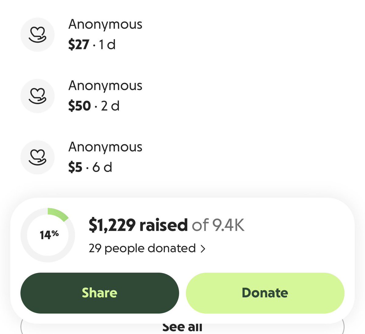 I don’t know who donated, but thank you so much I’m so passionate about walking through this pregnancy, and I truly believe God won’t let me come out of this without a reward at the end. I’m so grateful for everyone who has faith in me and this journey. 

gofund.me/32b842cbe