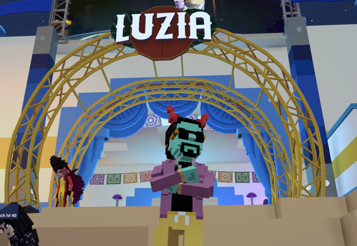 Couldn't resist taking a picture with the Luzia Arch in the Cirque du Soleil Experience <a href="/TheSandboxGame/">The Sandbox</a>  tsbga.me/TheSandbox