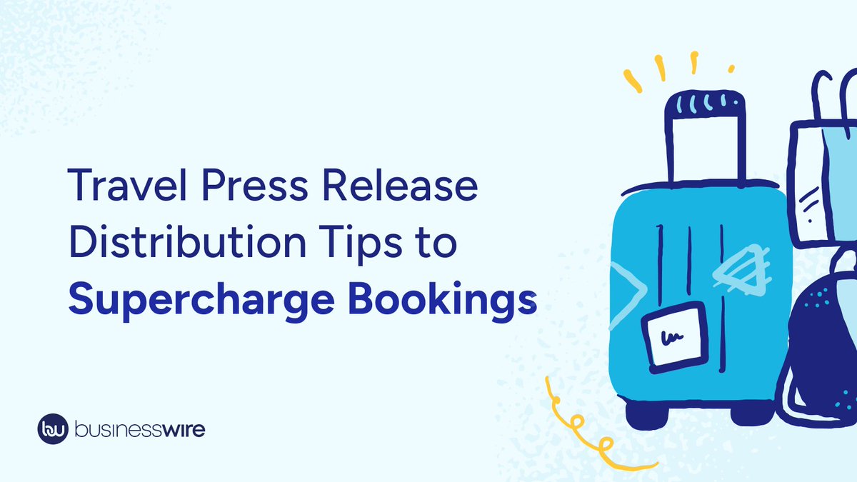 BusinessWire's tweet image. Your next travelers are searching right now. Optimize your press release for keywords to help them find you. hubs.la/Q03FShCY0

#PressReleaseTips #TravelMarketing #TourismPR #TravelIndustry