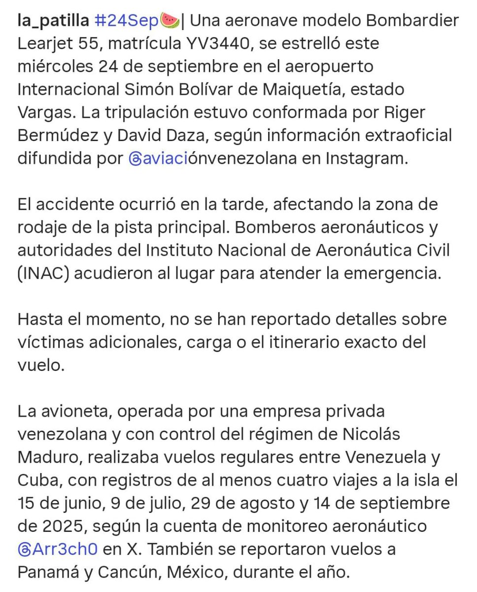 mundoaeroclub's tweet image. #Accidente #maiquetia #SVMI @airlivenet