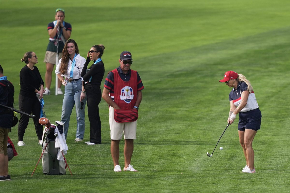 mirandalambert's tweet image. Actin Up at the Ryder Cup. Go USA 🇺🇸