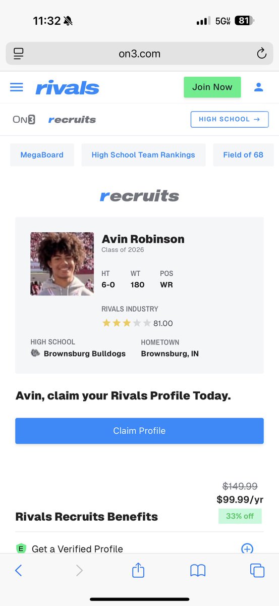 Blessed to be named a 3 star
 <a href="/On3sports/">On3</a> <a href="/BHSdogsfootball/">BHS Football</a> <a href="/KyleNeddenriep/">Kyle Neddenriep</a> <a href="/IndianaPreps/">Indiana Preps</a> <a href="/PrepRedzoneIN/">Prep Redzone Indiana</a> <a href="/Coach_Lantz/">Eric Lantz</a>