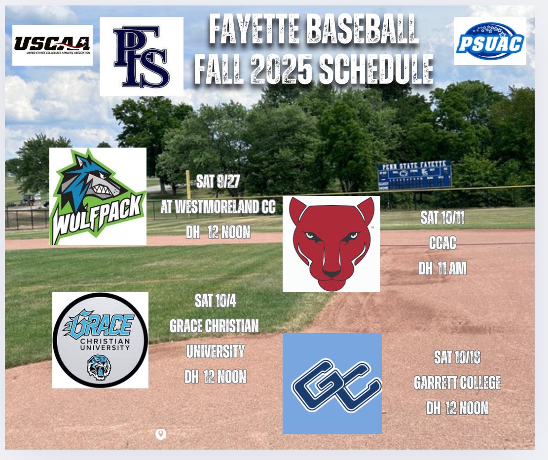 Penn State Fayette Baseball tweet media
