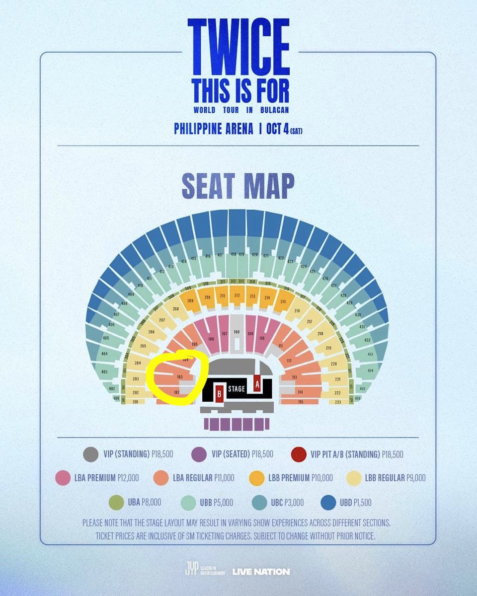WTS LFB TWICE This is For in Bulacan

x2 LBA Reg 103, row 25, adjacent

- Php 11,000 each (SRP)
- claimed already
- meet ups only

RFS: got desired tix

DM me if interested!