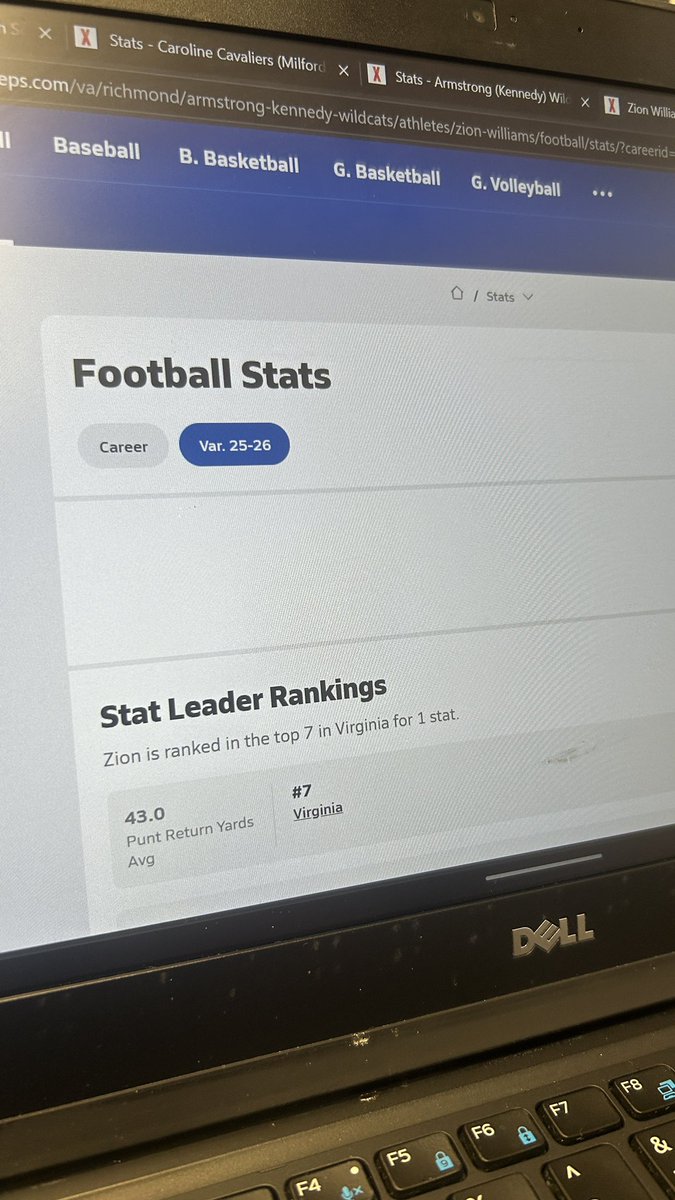 Blessed to be ranked #7 in the State at PR!