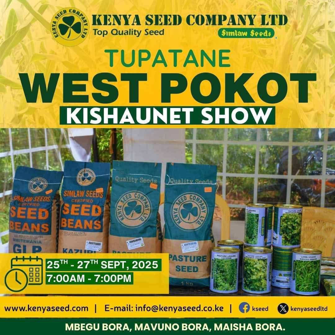 Join us for the annual Kishaunet Show - West Pokot (25th - 27th Sept 2025) and explore the best in agriculture.