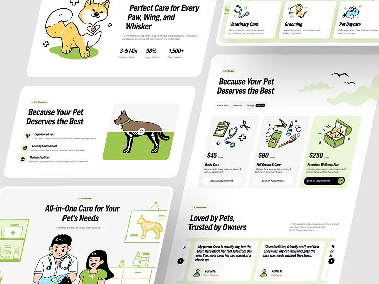 Pet Care 🐈🐕
Website Landing Page✨