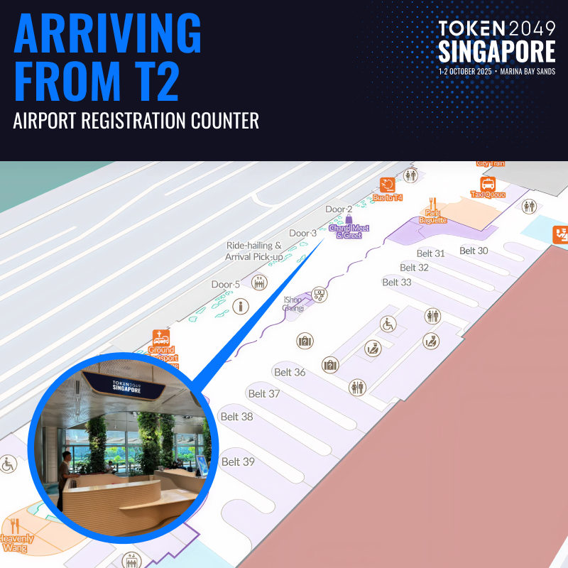 token2049's tweet photo. #TOKEN2049 starts the moment you land in Singapore

We’re offering express Airport Registration for attendees at Changi Airport T2, T3, and T4.

📅 26 Sep-1 Oct, 9:00 AM–10:00 PM
📍 Right after Customs at Changi Airport

🇸🇬 Welcome to Singapore for #TOKEN2049Week!