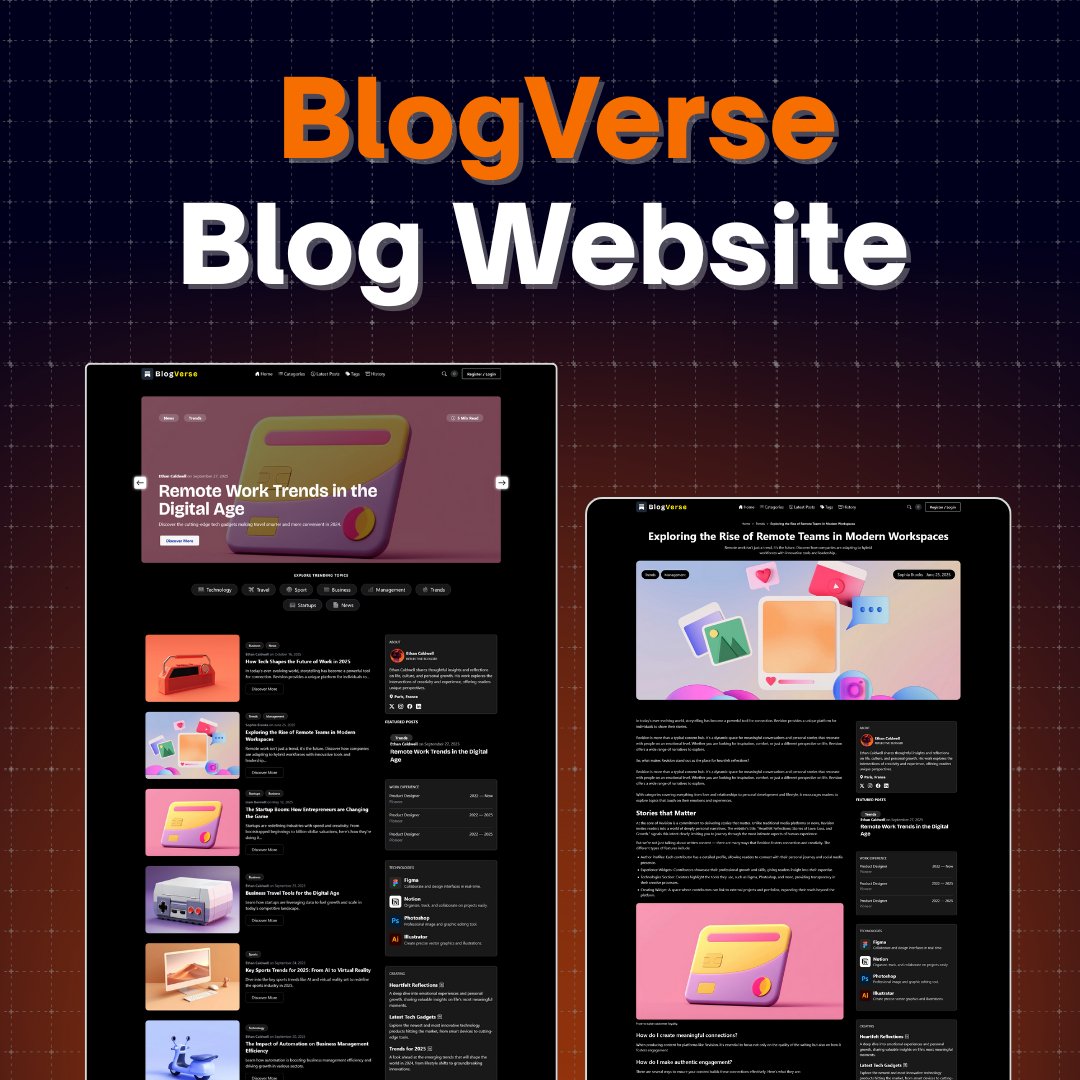 k2infocom's tweet image. React Blog Website with Light/Dark Mode – Perfect for Beginners
buymeacoffee.com/k2infocom/blog…
#ReactTemplate #BlogWebsite #DarkMode #LightMode #TailwindCSS #FrontendTemplate #ReactBeginner #WebDevProject #BuyMeACoffee #ResponsiveBlog