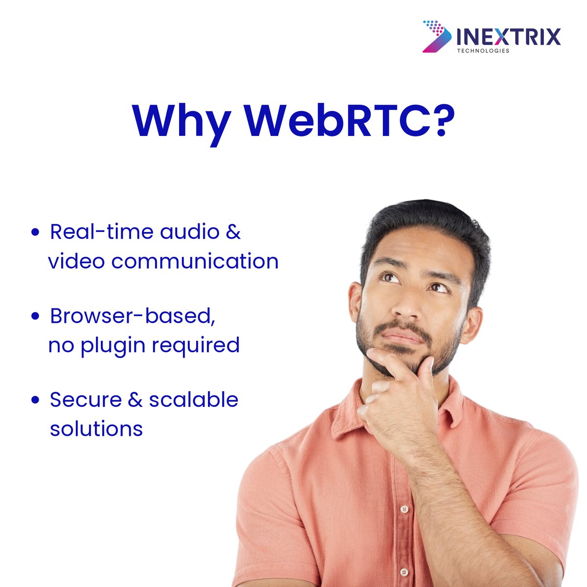 Inextrix's tweet image. Looking to build powerful real-time communication apps?

Hire our dedicated #WebRTC developers and get secure, scalable, and custom-built solutions that drive growth.

Know More: inextrix.com/hire-webrtc-de…
 
#WebRTC #HireDevelopers #Inextrix