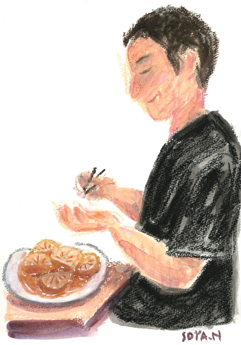 「イラストレーターめし」
オンライン会議のあと、夕飯で大根の煮物をいただきました。
やわらかくて、出汁がしみて、とてもおいしかったです。

#イラストレーターめし
#大根の煮物