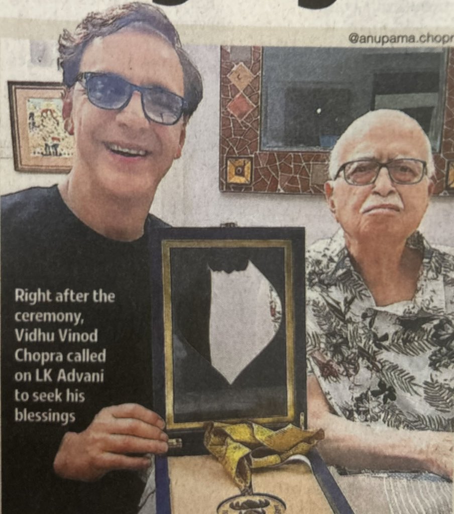 A rare photograph of Advani Ji from recent times, who was once the country's second senior leader. कालाय तस्मै नमः !!!