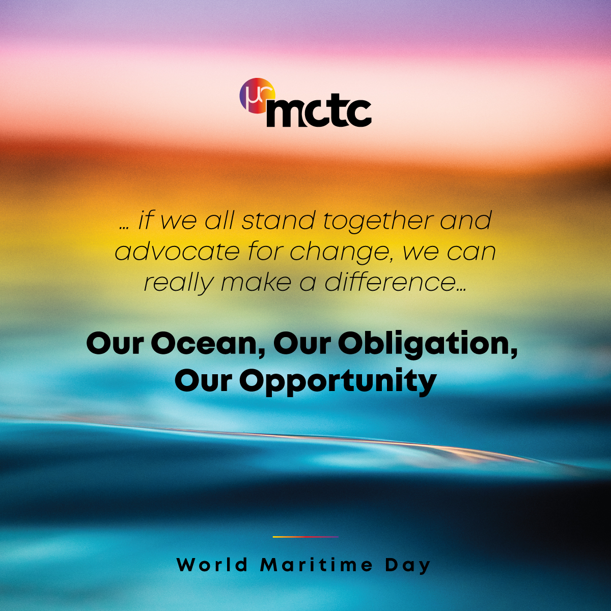 MCTCMarineLtd's tweet image. 🌊 This #WorldMaritimeDay, we are proud to put sustainability at the heart of what we do: reducing plastics, tracking our carbon footprint and working with our partners to protect our oceans. 
​
🔗 Read more:  bit.ly/428T4qh

 #MCTC #IMO #ESG