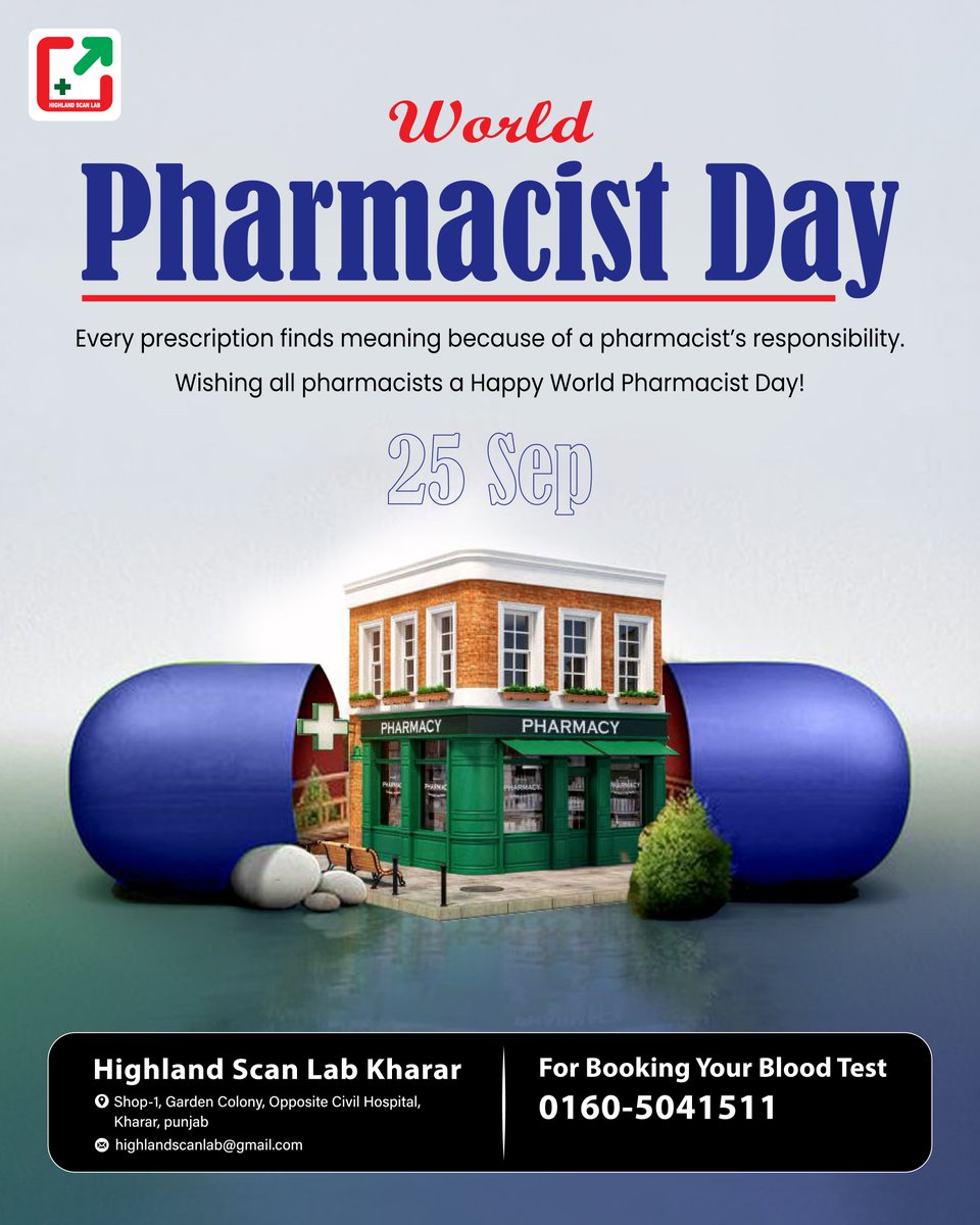 HighlandScanLab's tweet image. Behind every prescription is a pharmacist making sure your health is safe and sound. On World Pharmacist Day, Highland Scan Lab celebrates the dedication, knowledge, and care pharmacists bring to every patient. They’re the silent heroes of healthcare!