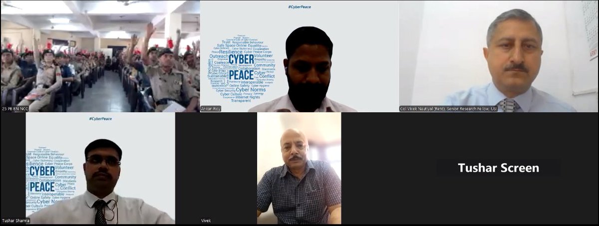 🎯 Cyber First Responder Program (22 Sep) by USI of India &amp; CyberPeace trained 450+ NCC cadets on phishing, identity protection &amp; safe online behavior. 🔐 #cyberawareness #usi