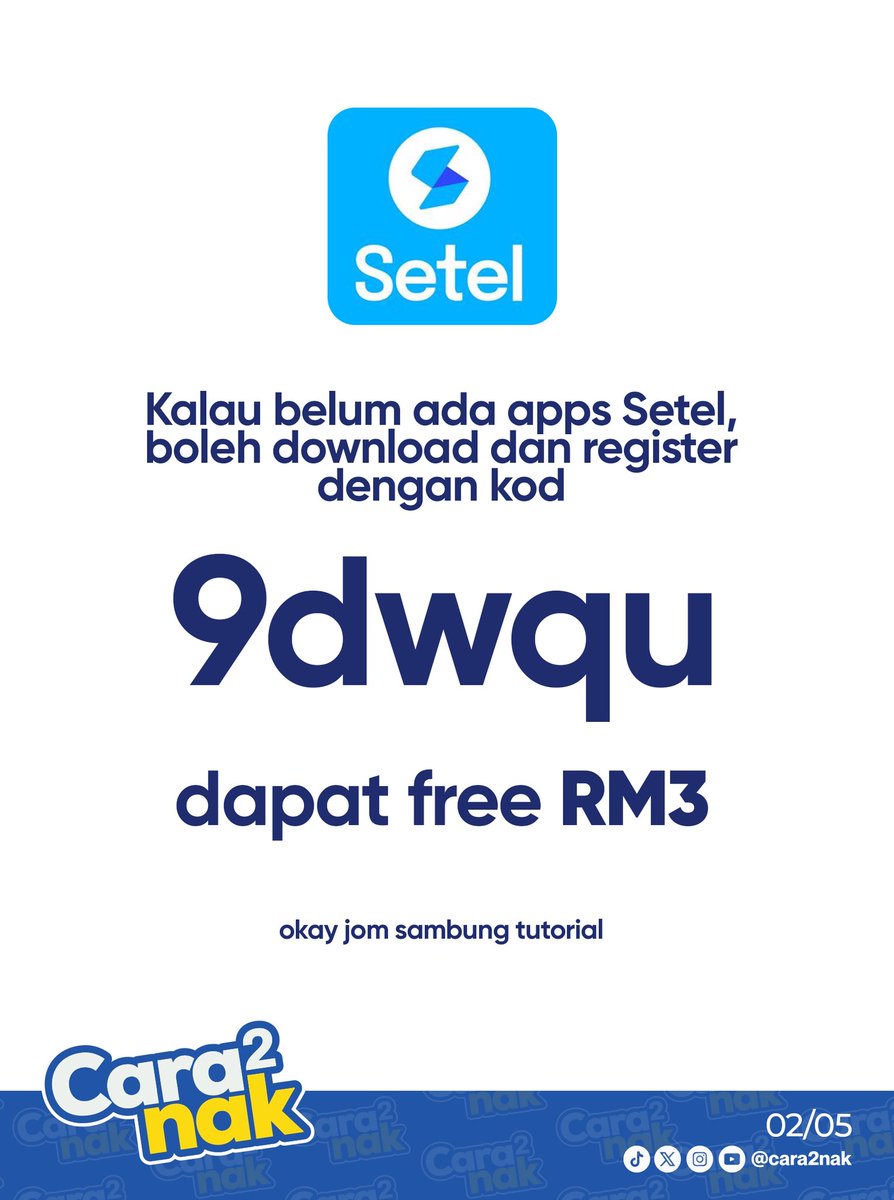 cara2nak's tweet photo. Cara2nak semak kelayakan BUDI95

#budi95 #setel #cara2nak #tips #tutorial #lifehack #howto #cara2nak #diy #simplehacks #hacklife #easytips #everydayhacks #guides #hackideas #quicktips #smartlife #dailyhacks 

/1 https://t.co/6KBGIIh4km
