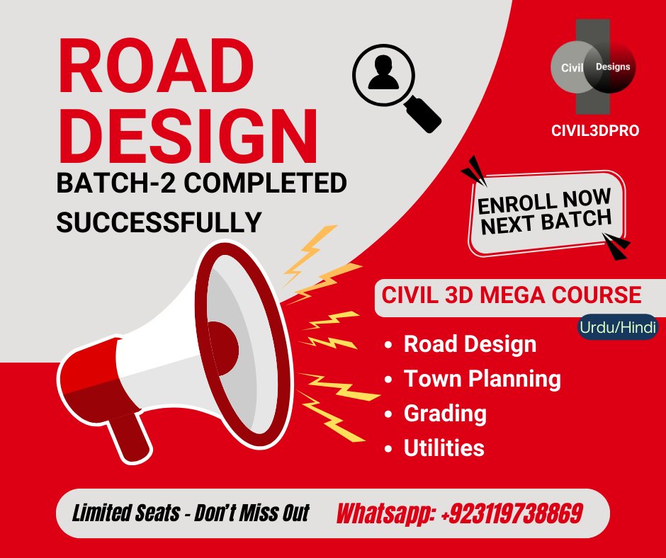 civil3dpro's tweet image. Batch 2 of our Civil 3D Training has been successfully completed!
Next Civil 3d MEGA Course starts on 15 October.

👉 If you want to level up your Civil 3D skills, comment “YES” or DM me to reserve your spot.
#Civil3D #RoadDesign #AutoCADCivil3D #CivilEngineering