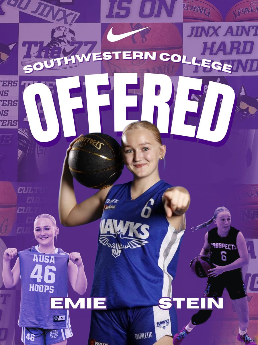 Emie53974's tweet image. After an awesome conversation with Coach Marta @LadyBuilders I am so very lucky to have received an offer from SouthWestern College! 

@mikemillsnc 
@LadyBuilders
 @AUSA_Hoops 
@jordanemullan 
@ScanlonCoach