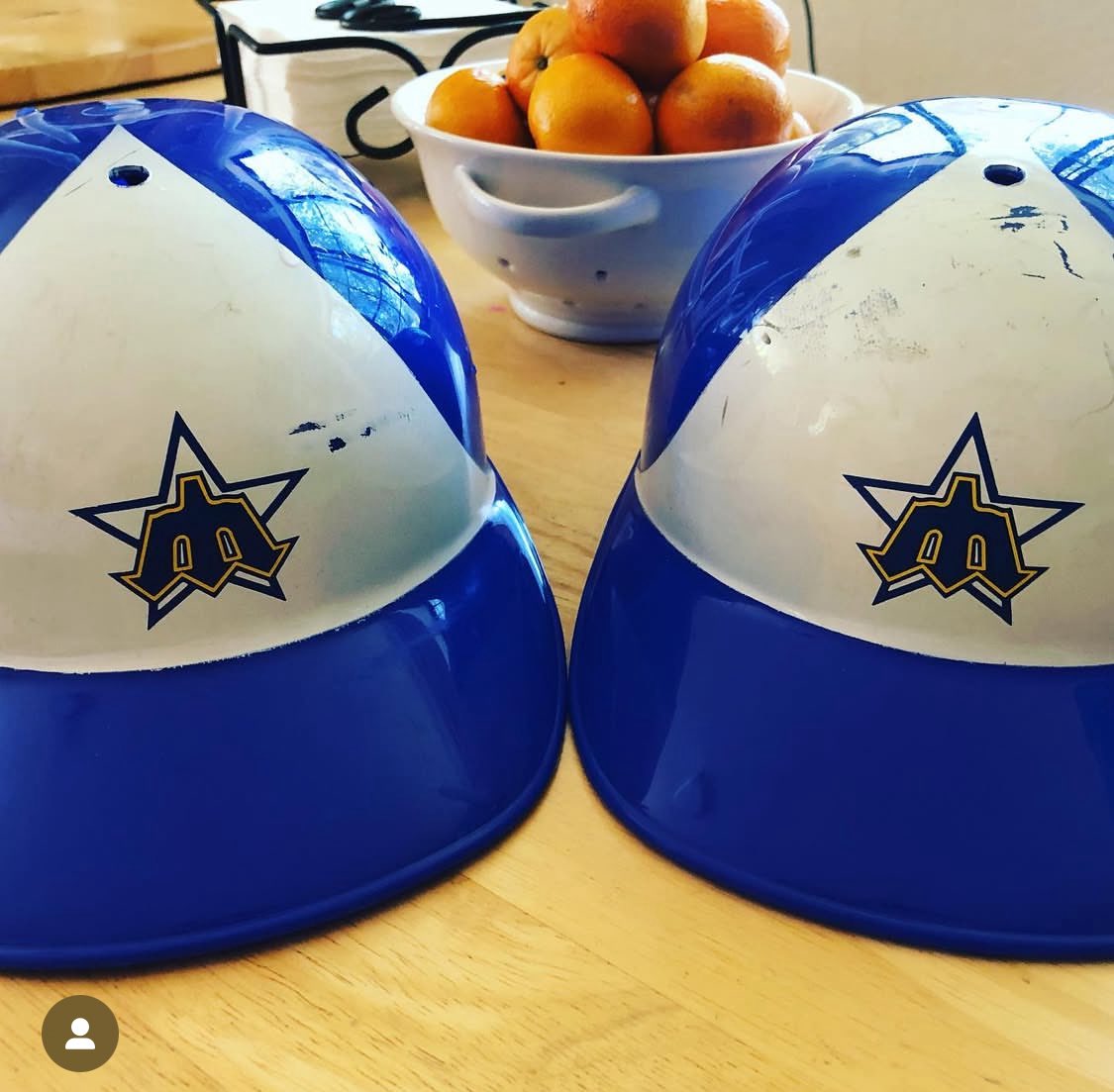 awashburn3's tweet photo. @ChrisEgan5 @Mariners Found these in an antique store… Best $5 I’ve spent. So many great memories of wearing one of these and swinging a yellow wiffle ball bat pretending to be Jimmy Presley or Phil Bradley. https://t.co/C16kOLMs6f