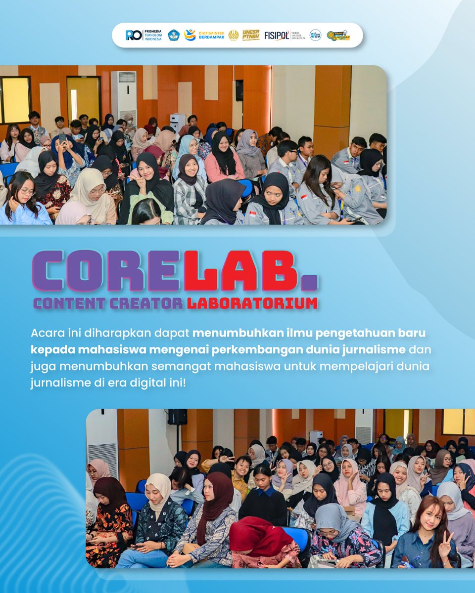 media_promedia's tweet image. Siapa yang datang ke acara Corelab di Gedung I8 lantai 3 Kampus Universitas Negeri Surabaya (Unesa), Kota Surabaya, Jawa Timur kemarin?

Seru dan informatif banget kan! 🎉

#event #corelab