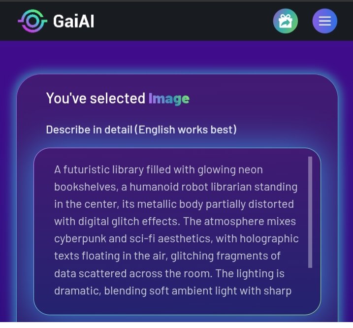 elkusla_ku's tweet image. Woww.. very nice create image in @GaiAIio ,let&apos;s try this bro😍 #AI #GaiAI #ImageGenerator