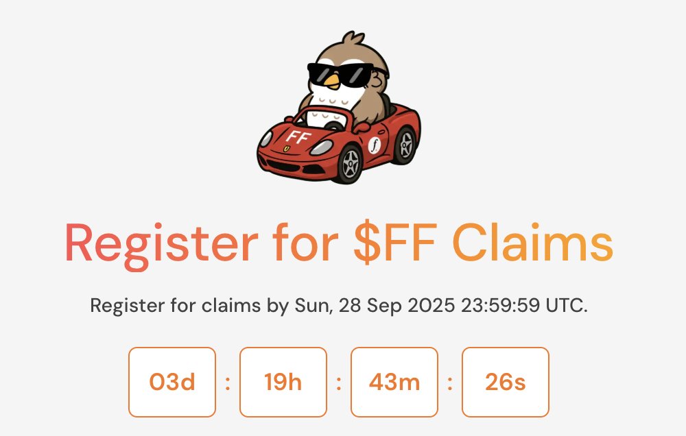 falconfinance's tweet image. ⏳ Only 3 days left to register your wallets.

You MUST register all the wallets you want to claim $FF from, this includes wallets you used for the @buidlpad community sale.

Any wallet not registered will NOT be able to claim.

👉 Register now or miss your tokens:…