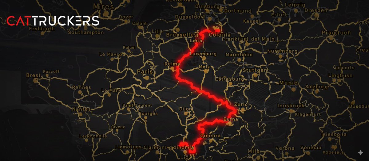 Avui iniciem un #comboi a #ETS2 transportant bigues de fusta per carreteretes secundàries i camions tunejats Lyon - Köln si ens vols veure, avui a les 21h a #Twitch!