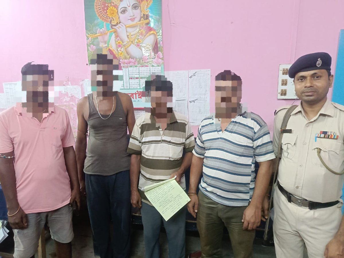 tp_north's tweet image. On 24.09.25 Panisagar PS officer along with staff arrested 04 persons under preventive sections of law to prevent untoward incidents and maintain peace within their jurisdiction.