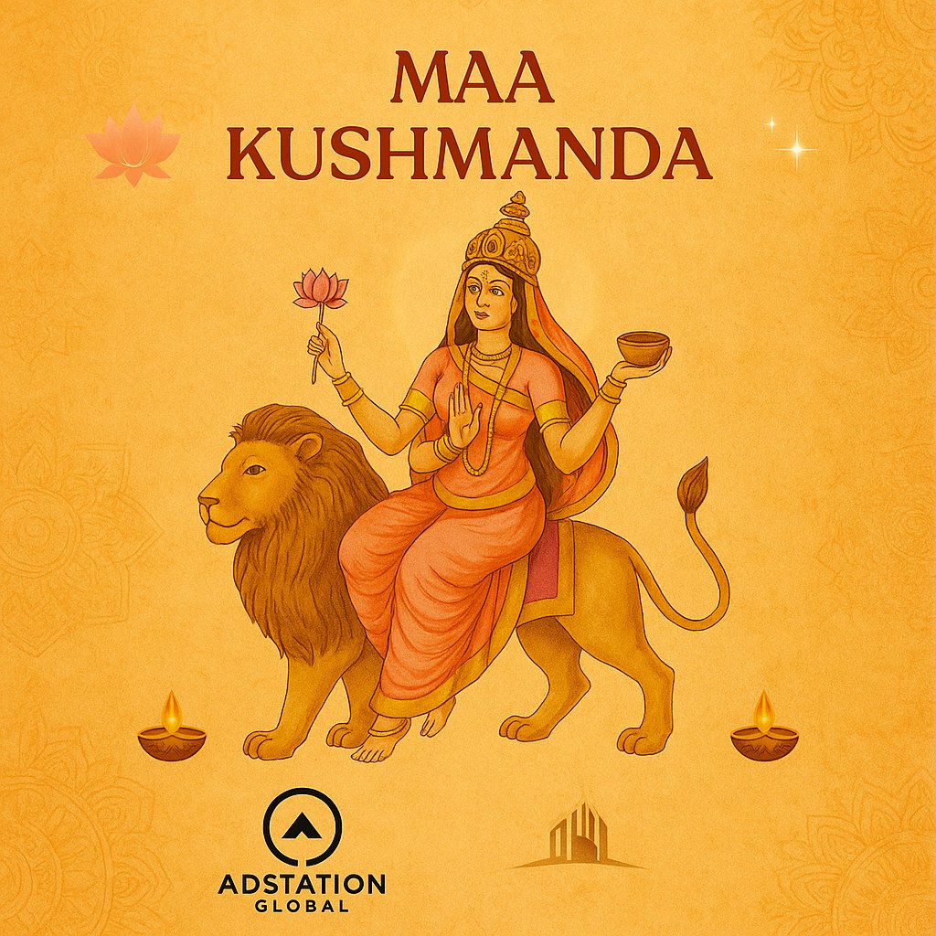 AdStationGlobal's tweet photo. ✨🌺 On this auspicious day of Maa Kushmanda,
may her divine energy bring prosperity, good health, and endless joy into your life. 🙏🌸

Maa Kushmanda, the creator of the universe with her divine smile,

blesses her devotees with strength, wisdom, and positivity. 🌞🕉️🌟 💫 https://t.co/S8grW0tz8R