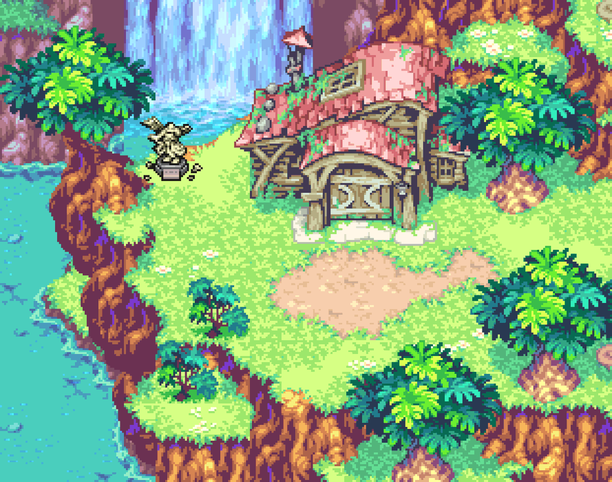 FantasyAnime's tweet image. Appreciating the pixel art in Sword of Mana (GBA)