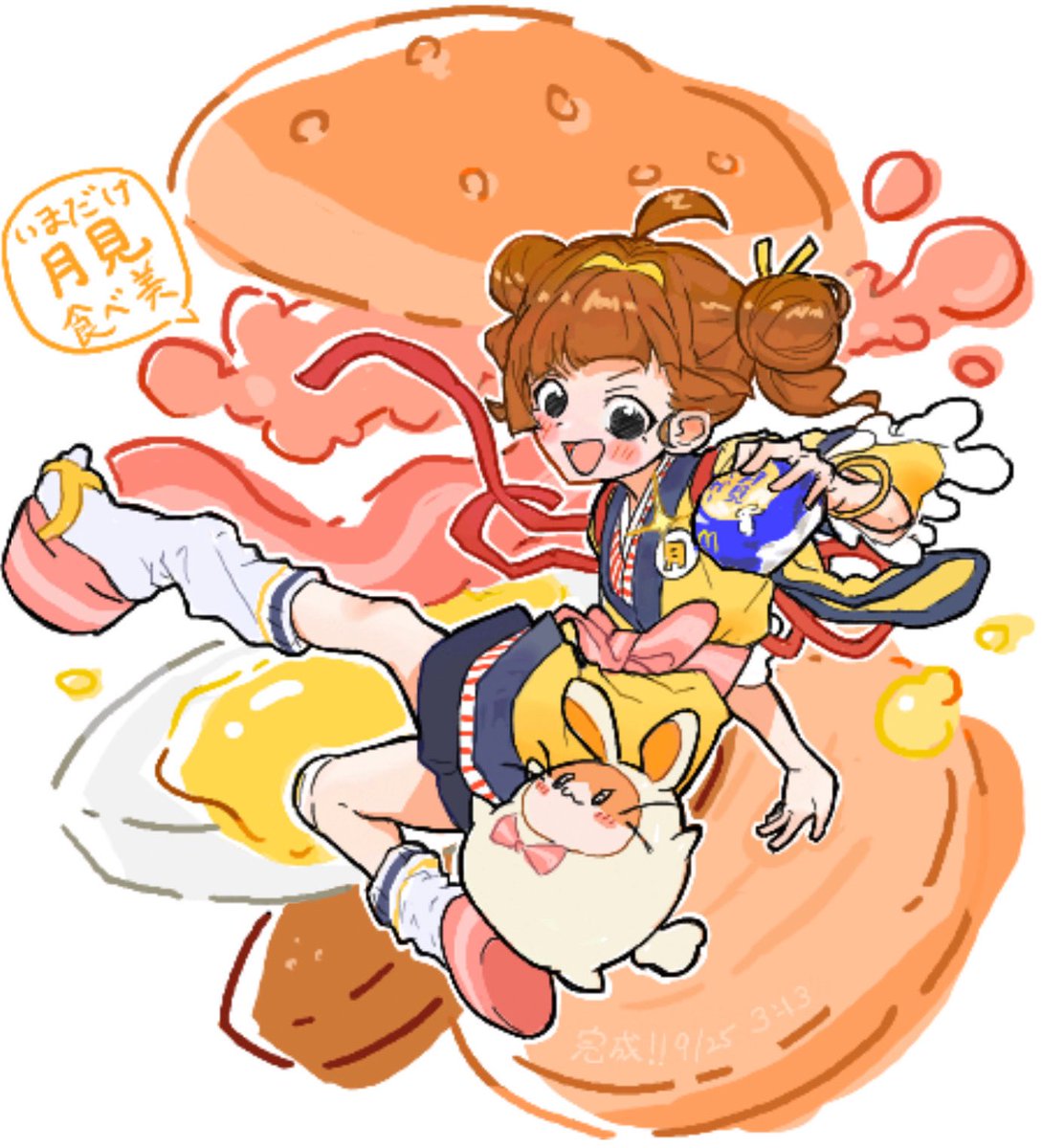 kikiki_1123's tweet photo. てりやきチキンフィレオが一番好き
 #いまだけ月見食べ美 #絵チャ #イラスト #illustration https://t.co/1uUrAsZ5Rq